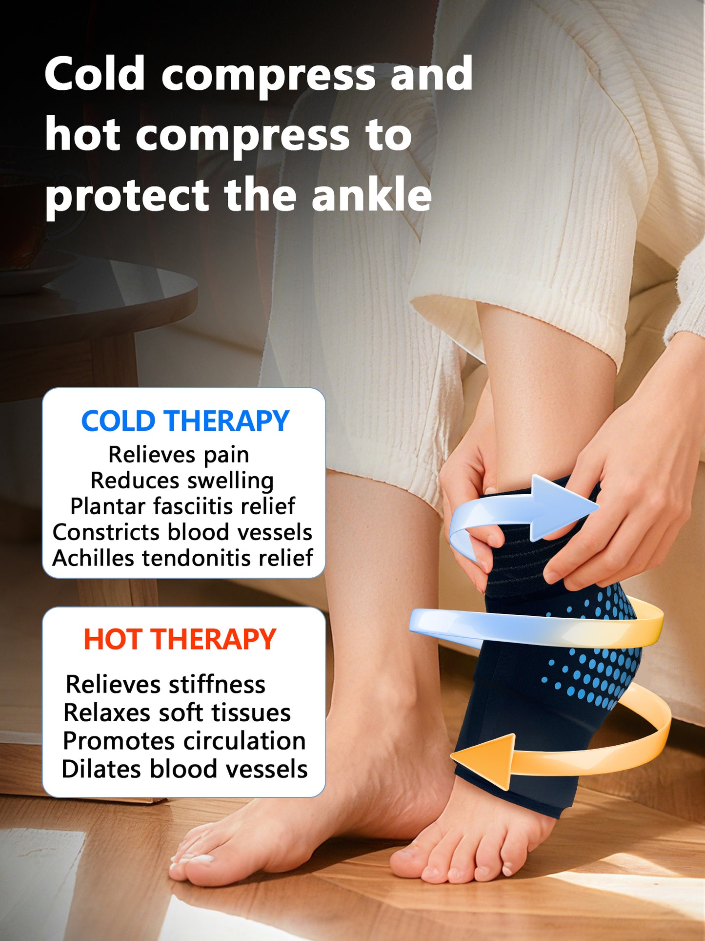 Onlyfacap Plantar Fasciitis Ankle Ice Pack Wrap