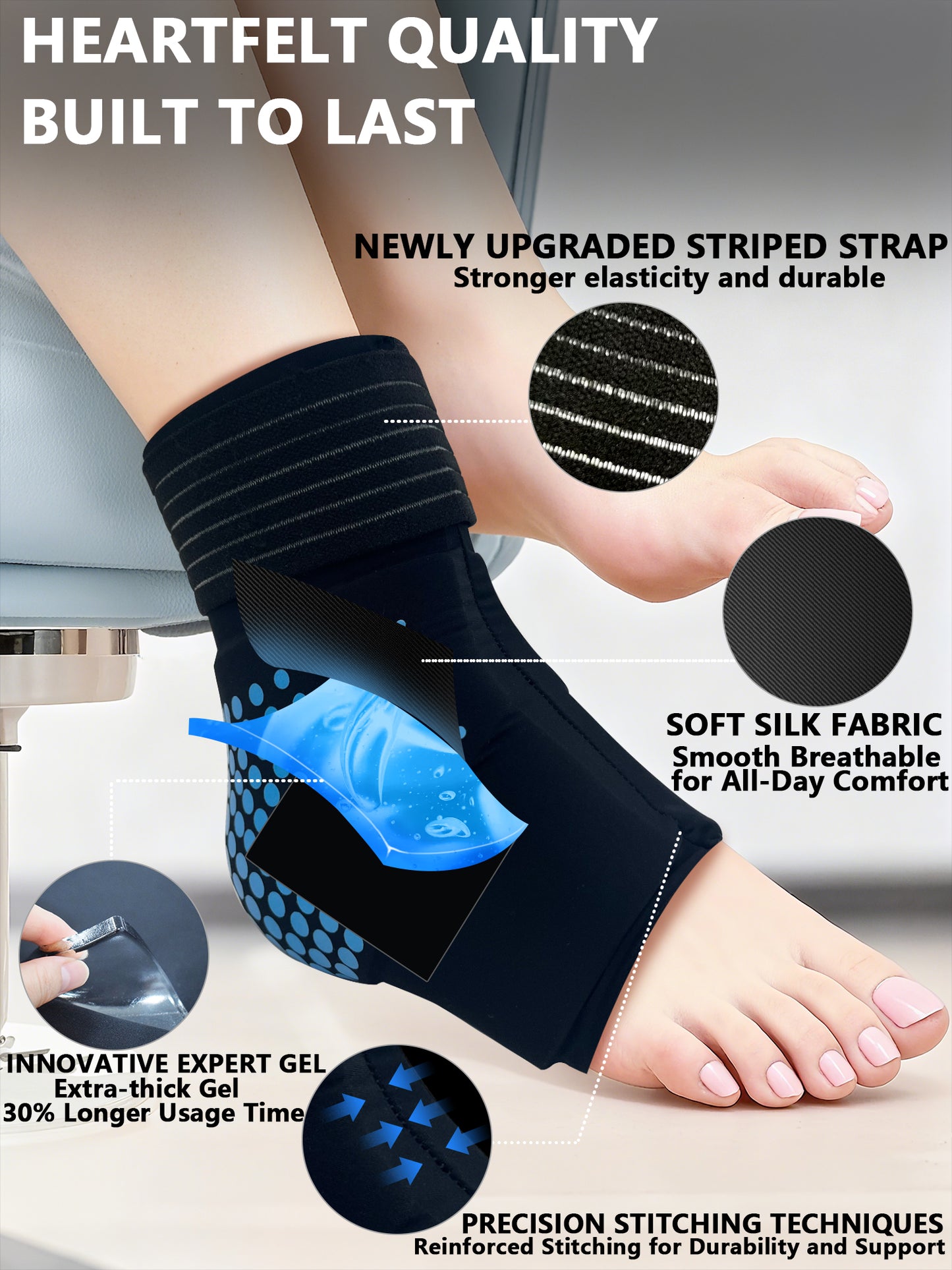 Onlyfacap Plantar Fasciitis Ankle Ice Pack Wrap