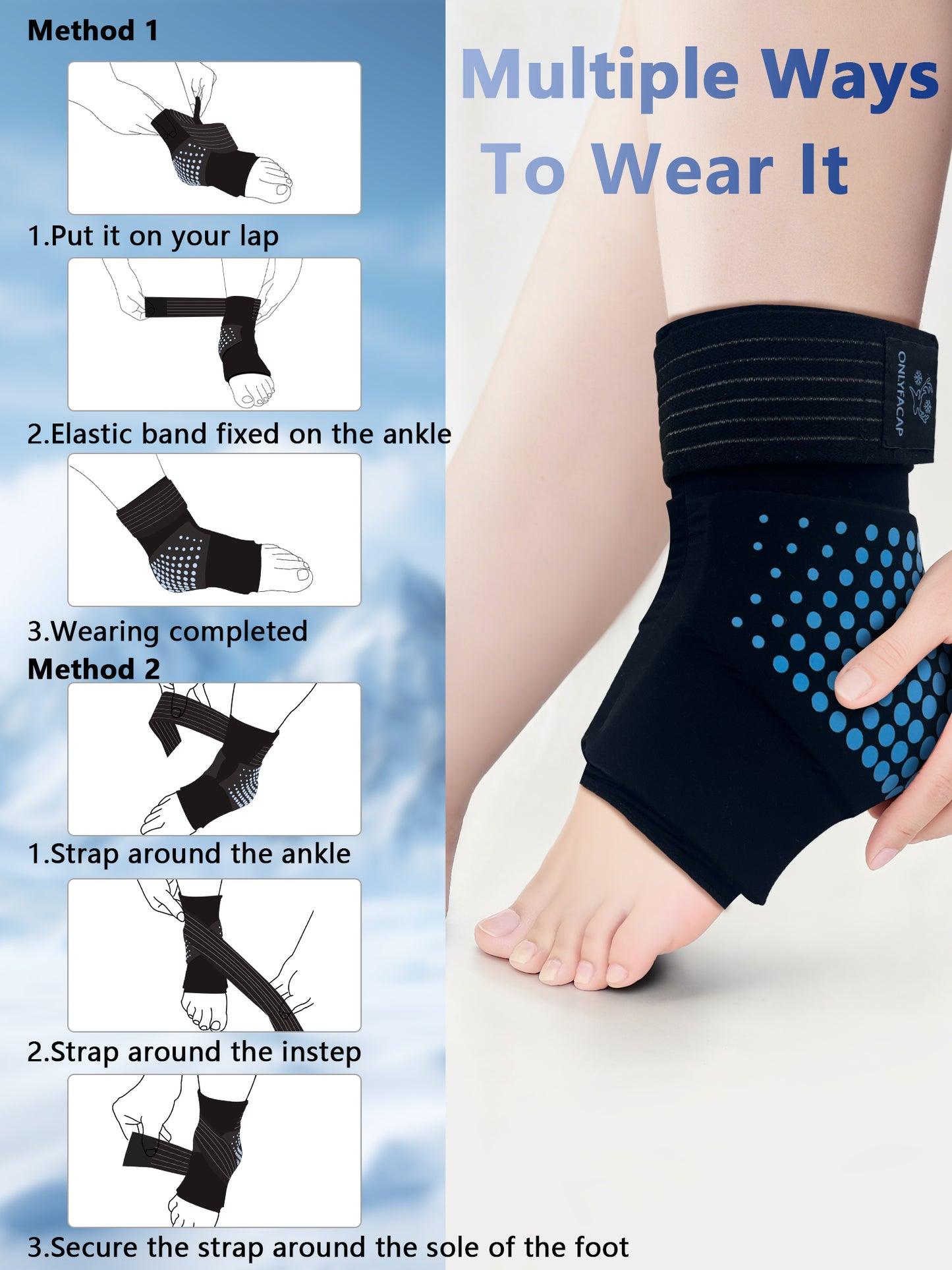 Onlyfacap Plantar Fasciitis Ankle Ice Pack Wrap