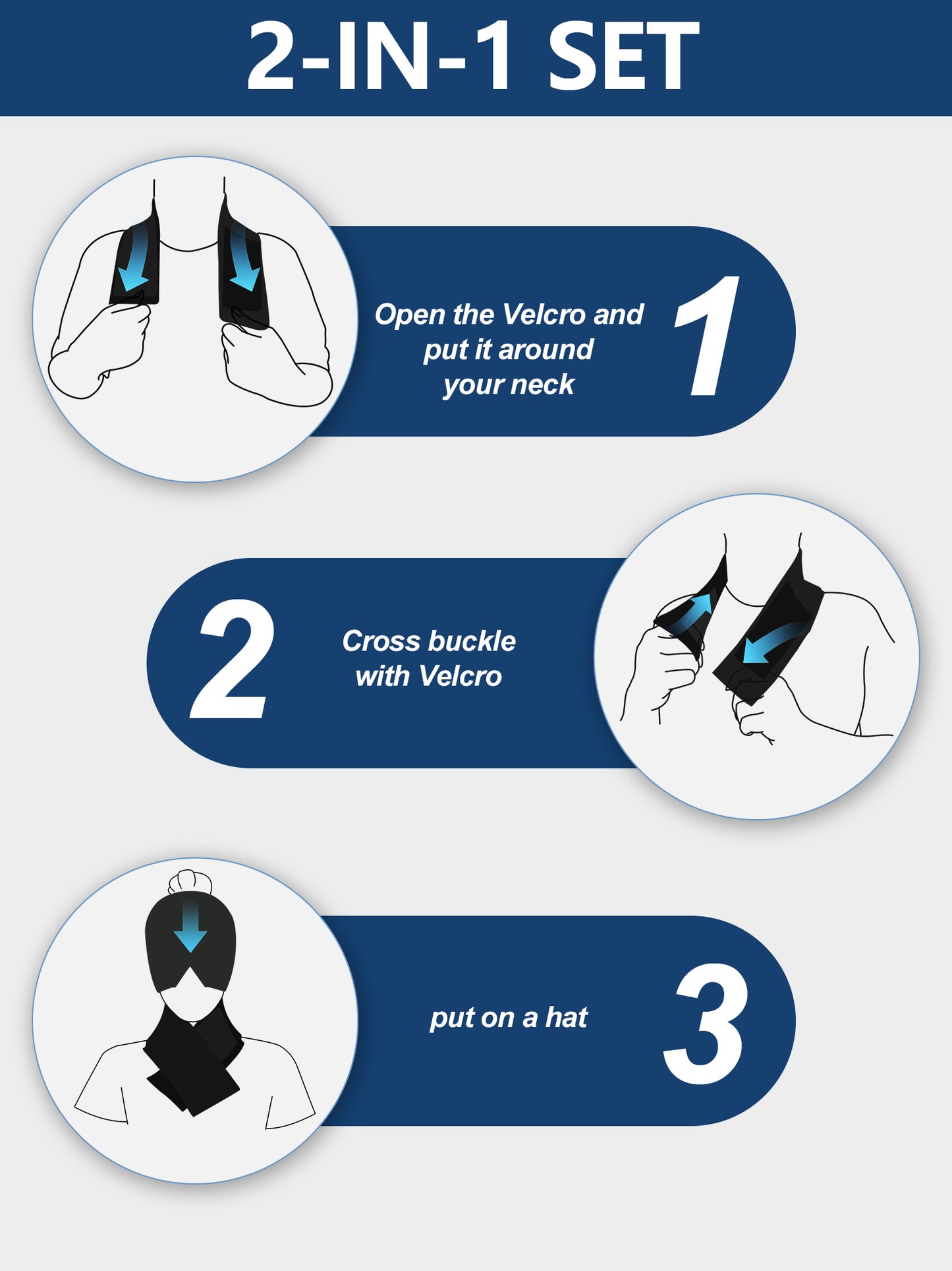 Onlyfacap Migraine Relief Cap and Neck Ice Pack Set