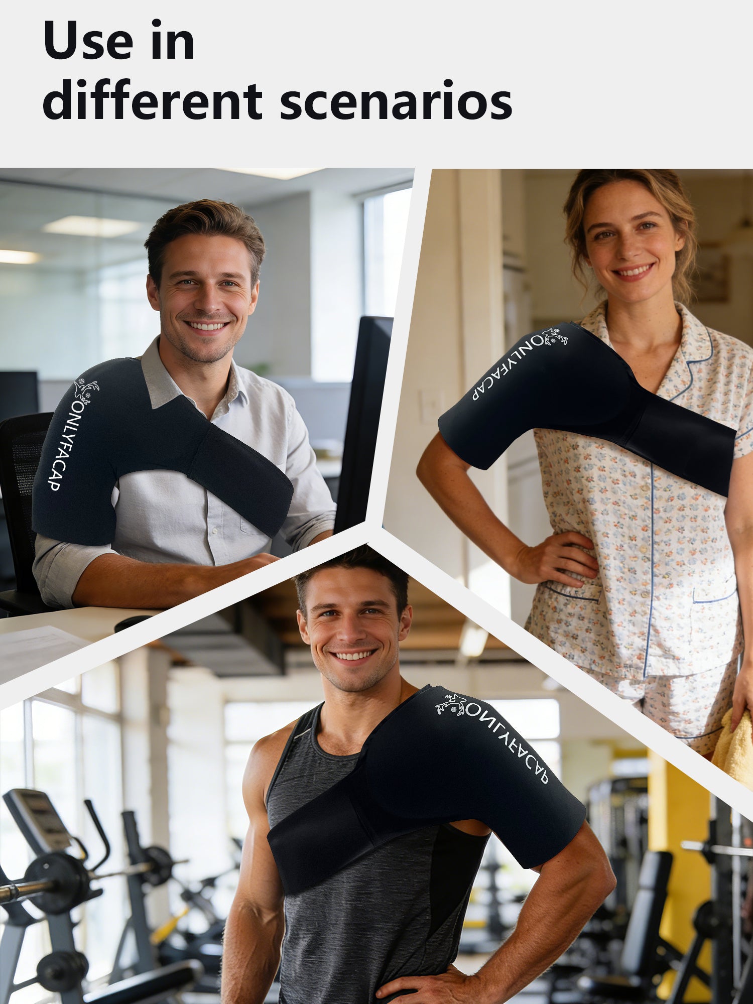 Flexible Shoulder Ice Pack Wrap, Ice Packs for Injuries Reusable Rotator Cuff, Cold Compression Sleeve for Pain Relief, Tendonitis, Bursitis & Swelling, Fits Left and Right Arm